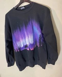 Vintage Rage Signal Sports Wild Sweatshirt M Northern Lights - Picture 1 of 5