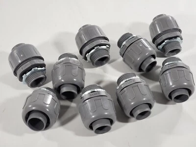 Juego de accesorios rectos de conducto eléctrico hermético líquido no metálico de 9 - 3/4" Foto 1 de 4