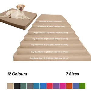 Waterproof Dog Bed Mattress Quality Orthopeadic Foam Removable Washable Cover - Picture 1 of 106