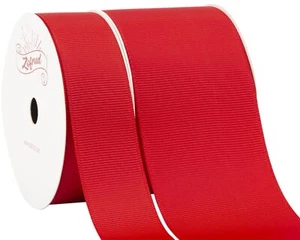 2 Rolls Red Grosgrain Ribbon Pack 1" x 10Yds and 2" x 10 Yds 20 Yards Total -... - Picture 1 of 6