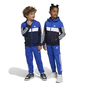 Adidas Kids Tiberio Colorblock Fleece Tracksuit Sports Casual - Picture 1 of 6