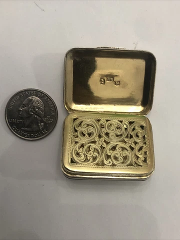 VINTAGE VINAIGRETTE BOX- BY J.L.    U. VICTORIAN STERLING SILVER Cover