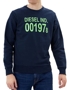 Diesel - Mens Regular Fit Logo Sweatshirt Dark Blue - S-GIRK-J3 - Picture 1 of 3