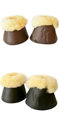 Springglocken Hufglocken mit echtem Lammfell eingefasst  ERIC THOMAS Neu - Bild 1 von 2