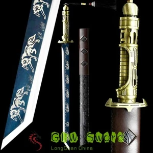 Metal Handle Outdoor Chinese Broadsword Swords Katana Sharp High Manganese Steel - Picture 1 of 12