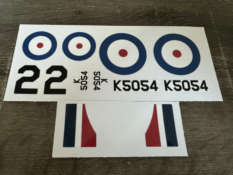 Cox R.A.F. Spitfire .049 "QZ" Edition CL Decal Set Reproduction - Image 1 of 1