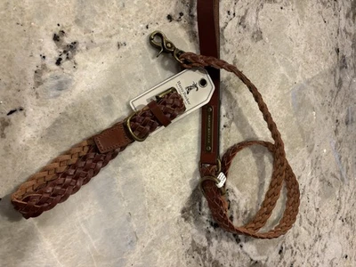 Harry Barker M 13-17 Braided Leather Collar & 48” Braided Leather Leash