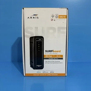 ARRIS SBG10 SURFboard AC1600 Dual-Band Cable Modem Router - Black - Picture 1 of 12