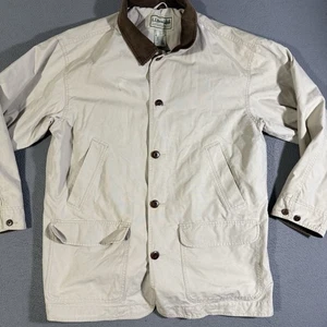Vintage LL Bean Chore Jacke Herren XL gefüttert Field Barn Cord beige Workwear - Bild 1 von 9