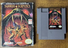 Swords and Serpents Nintendo NES Cartridge & Box Tested