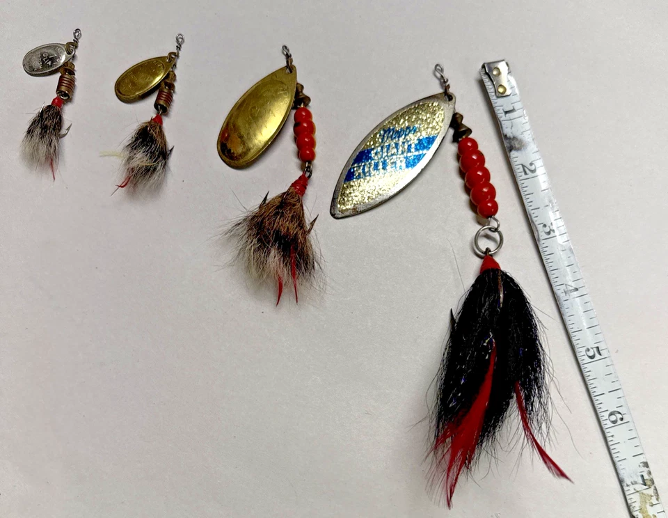 Lote de 4 Mepps Spinnerbaits de colección #1 Aglia, #2 Aglia, #5 Aglia, asesino gigante Foto 1 de 4