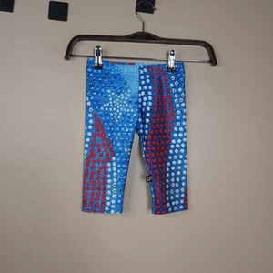 Terez Girls Blue Print Capri Leggings Size M - Picture 1 of 7