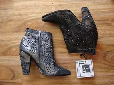 New Size 10M Frye Remy Deco Booties Studded Statement Ankle Boots Western Zip - Image 1 of 4