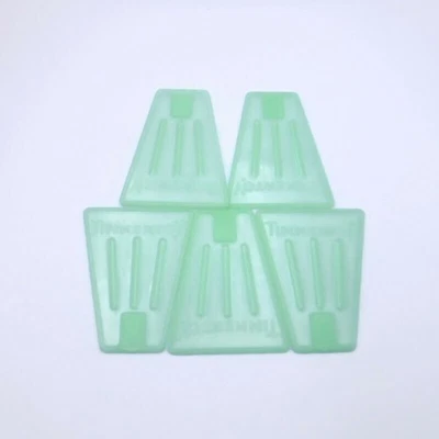 Lote de 5 piezas de repuesto de plástico verde con aletas que brillan en la oscuridad Tinkertoy Foto 1 de 3