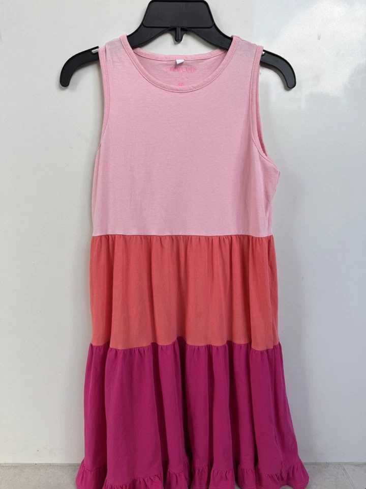 Vestido de Verano J Crew Vestido Niña Sin Mangas Talla 10 Vestido Rosa Claro y Fucsia Foto 1 de 4
