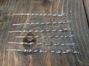Vintage  Michael Dorofee Handmade Art Glass Icicles Lot of 6 - Picture 1 of 4