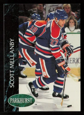 Scott Mellanby 1992-93 Parkhurst #52 Edmonton Oilers Hockey Card - Image 1 of 2