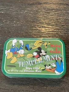 Vintage “Tempermints” Mickey And Friends Angry Little Cinnamon Mints Metal Tin - Picture 1 of 7