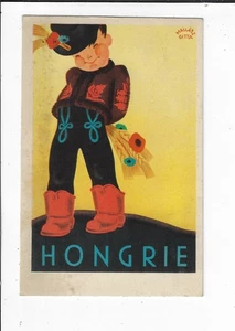 Postal de viaje francesa Art Deco Gitta Mallasz de 1930 para Hungría Hongrie p2345 - Imagen 1 de 2