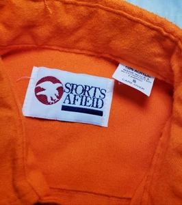 Camisa de caza Sports Afield para hombre S 100 % acrílico manga larga abotonada naranja - Imagen 1 de 8