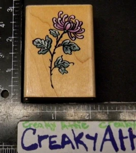 SELLO DE GOMA FLOR TALLO RAMITA DE MAMÁ ESTAMPADO H121 - Imagen 1 de 2