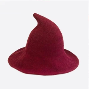 Fashionable Warm Halloween Hat Witch Hat Magician Witch Hat Wool Wizard Hat - Picture 1 of 28