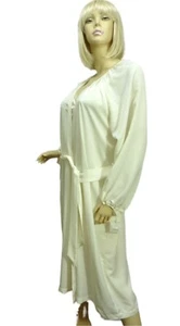 NEW Vera Wang Robe  BRIDAL SMALL/MEDIUM S/M Ivory Vanilla Charmeuse - Picture 1 of 9