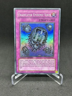 Yugioh Eradicator Epidemic Virus TDGS-ENSE1 Super Rare Limited Edition NM - Image 1 of 2