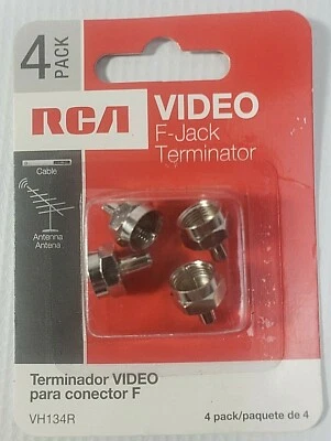 RCA VH134R Video F-Jack Terminator Pack of 4 NEW~FREE SHIPPING  - Image 1 of 4
