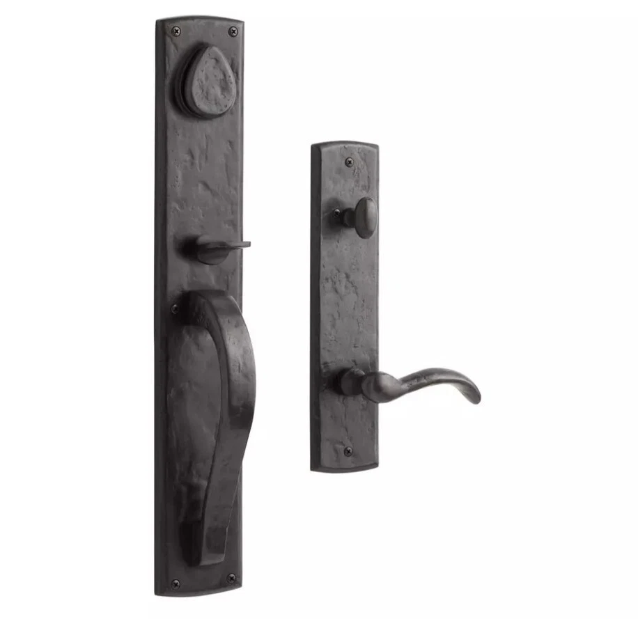 Juego de puertas de entrada Ellis de herrajes exclusivos con manija de palanca izquierda, sin respaldo Foto 1 de 1