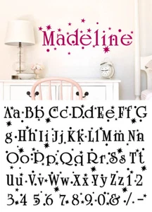 Alphabet Letter Stencil cut from Mylar complete alphabet numbers and symbols - Bild 1 von 4