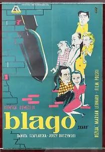 1948 Locandina Film Originale Skarb Marian Leonard Polonia Commedia Jadwiga Chojnacka - Foto 1 di 6