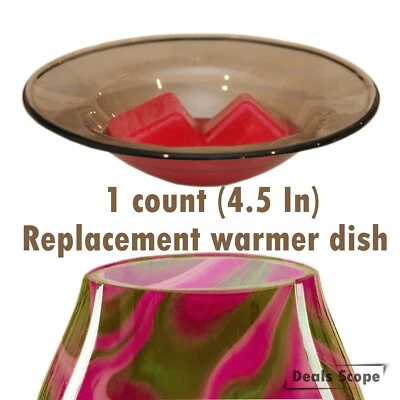 Calentador de cera de aceite de repuesto con aroma marrón de 4,5" bandeja de placa tapa de fusión de vidrio  Foto 1 de 4