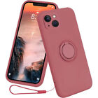 Case For Iphone 15 14 13 12 Mini Pro Max Plus Shockproof Silicone Ring + Lanyard