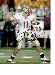 Foto firmada por Drew Weatherford Florida State 8x10 certificado de autenticidad FSU #1 - Imagen 1 de 1