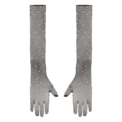 Womens Mask Cosplay Headwear Party Gloves Over Elbow Face Balaclava Headgear - Image 1 of 4