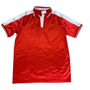 Fashion Nova Men Sz Large Wilson Short Sleeve Polo Shirt Red NWT - Bild 1 von 6