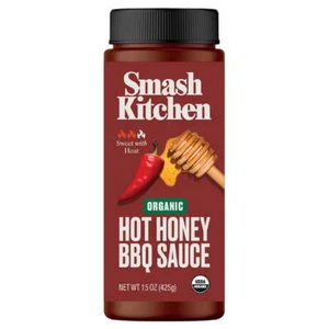 Smash Kitchen Organic Hot Honey BBQ Sauce, 15 oz Bottle - Picture 1 of 8