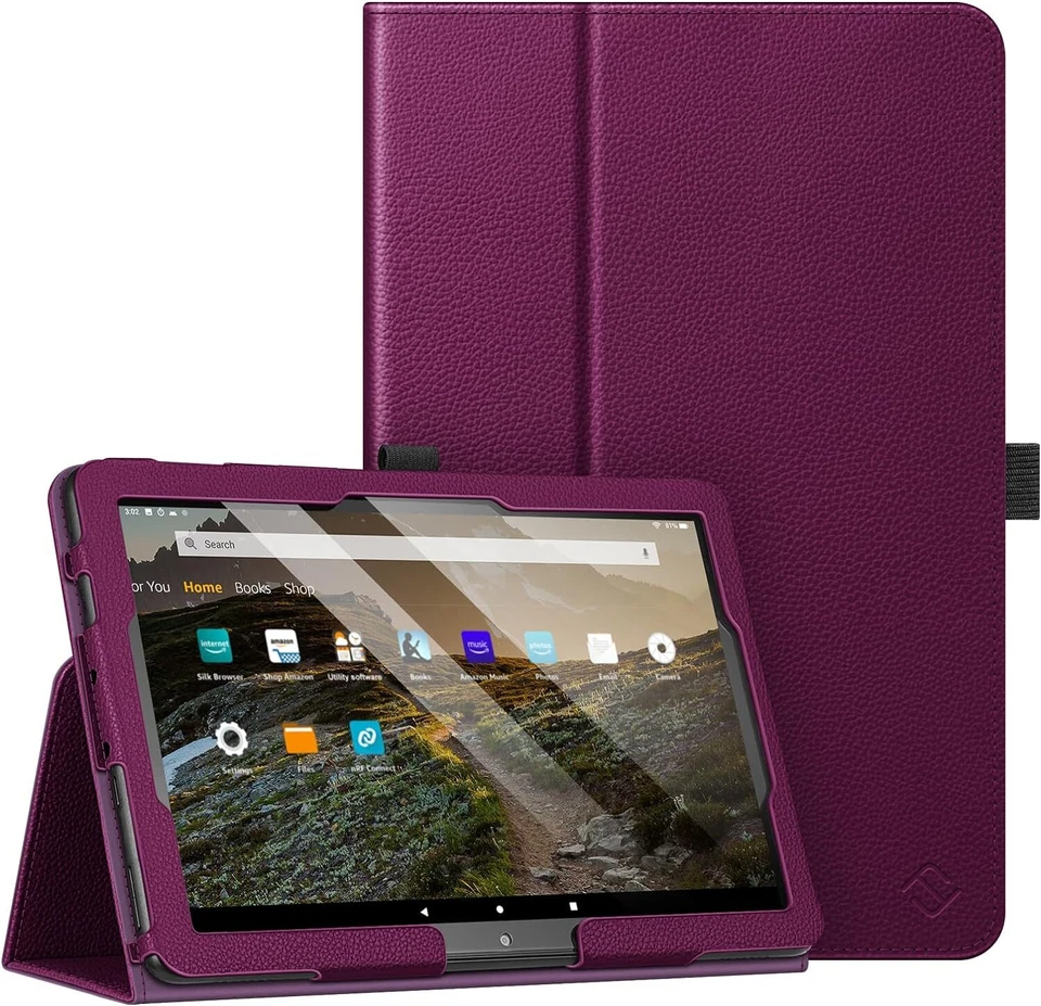 Folio Case for Amazon Fire HD 10/10 Plus Tablet 13th 2023/11th 2021 Stand Cover - Image 1 of 4