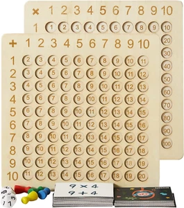 Wooden Montessori Multiplication Addition Board Game Toy Educational Math Table - Picture 1 of 8