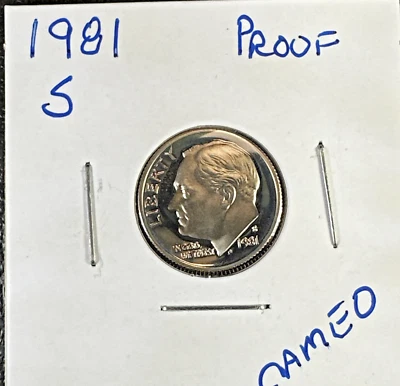 1981-S Roosevelt Dime Cameo PROOF (Brilliant Uncirculated) San Francisco Mint - Image 1 of 3