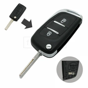 Flip Key Shell refit for PEUGEOT 207 107 407 308 307 607 Remote Key Case 2 BTN - Picture 1 of 3