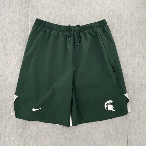 Michigan State Spartans Shorts Adult Extra Large Green Nike NCAA Football Logo Cover