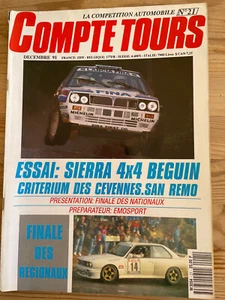 MAGAZINE COMPTE TOURS N°21 DECEMBRE 1991 SIERRA BEGUIN RALLYE SAN REMO CEVENNES - Imagen 1 de 2