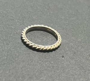 Sterling Silber 925 gedrehtes Seil Vorsteckring GRÖSSE 6 - Bild 1 von 8