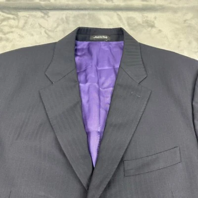 Paul Smith Westbourne Suit Jacket Mens 42R Black Ghost Stripe Wool Italy Blazer - Image 1 of 4