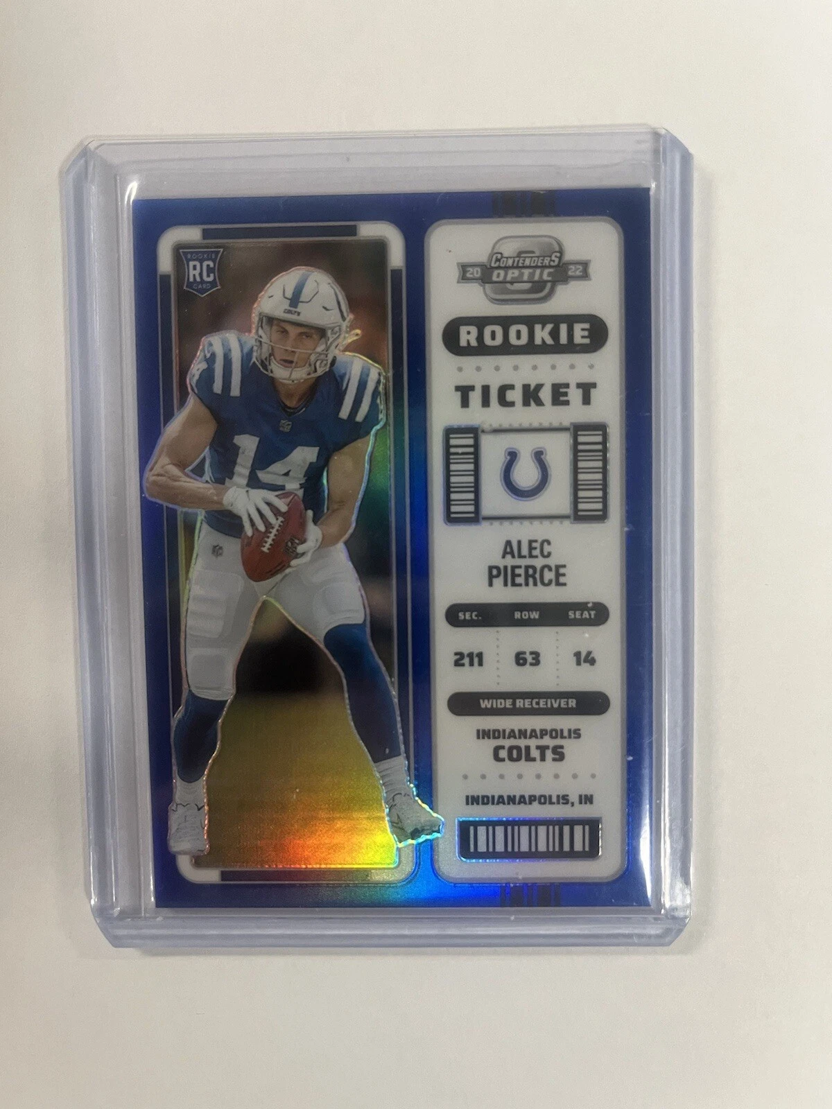 2022 Panini Contenders Optic #61 Alec Pierce Blue #/99