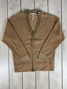 Zara Men The Z Experience Beige Terry Cloth Cardigan Size Large - Picture 1 of 11