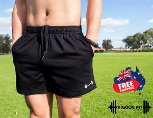Training Shorts Mens SPORTS WORKOUT GYM BODYBUILDING RUNNING CASUAL SPORTSWEAR - Picture 1 of 6