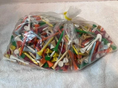 Wooden Golf Tees 2-1/8” Bulk Wood Multi Colors Printed Bill & Sue Brown Qty 511 - Image 1 of 4